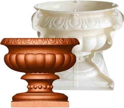 Bloempot Vorm - Beton Gieten - Tuin Decoratie - Europese Stijl - 25x25x22 cm - Meerkleurig