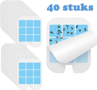40 Stuks Vliegenvangers - Fruitvliegjes Vanger - Rouwvliegjes Vanger - Insectenvanger - Vervangende Navulling Voor Vliegende Insectenvangers - Sticky Fly Trap - Insectenbestrijding - Navulverpakking – Geschikt Voor Diverse Vliegenvallen