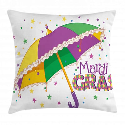 ABAKUHAUS Carnaval-kussenhoes – Kussenhoes – Dubbelzijdig bedrukt, rits, multicolor, 40x40 cm