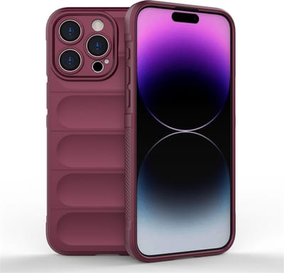 MobyDefend Hoesje - Geschikt voor iPhone 15 Pro Max - TPU Gripcase - Paars