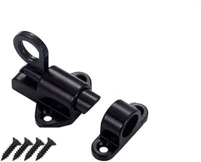 Veilige Deursluiting voor Badkamer en Huis, Zwarte Aluminium Bolt Latch met Dikke Beugel voor Extra Beveiliging