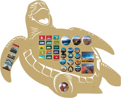 Anwicar Rechthoekige Magneet Bord - Magnetisch memobord - Magnetisch prikbord - Goud - 52x65 cm