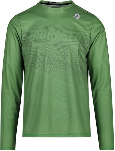 BIORACER Off-Road - Fietsshirt WinterTussenseizoen - Heren - Groen - LangeMouw - Ademend&Duurzaam - Maat M