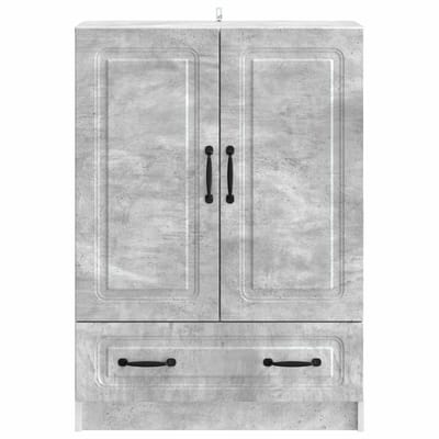 vidaXL - Dressoir - met - lade - Betongrijs - 66 - x - 34,5 - x - 92 - cm - Bewerkt - hout