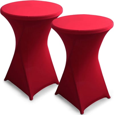 Set van 2 stretch tafelhoezen Ø 80-85 cm - Elegante en herbruikbare hoes voor feesten
