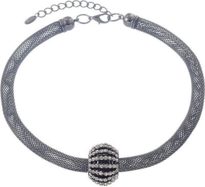 Behave® Ketting met hanger en steentjes – 44,5 cm