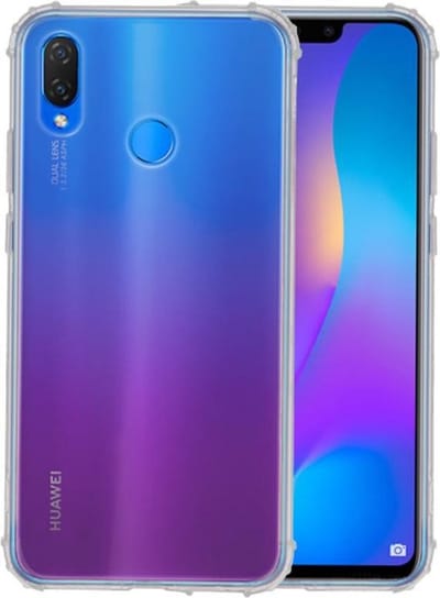 Schokbestendig Back Cover Hoesje - Shockproof Telefoonhoesje - Geschikt voor Huawei P Smart Plus - Transpara