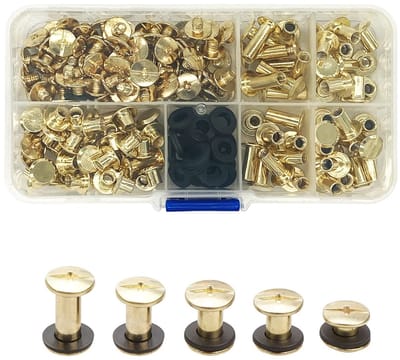 Set van 80 Schroeven voor Boekbinding en DIY Projecten - Ideaal voor Leer, Scrapbooking en Handwerk