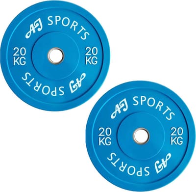 AJ-Sports Olympische Halterschijven Rubber 20 kg 2 stuks - halterschijf 50 mm - Gewichten set - Halters - Halterset - Halterstang - Halterbank - Fitness - Krachttraining