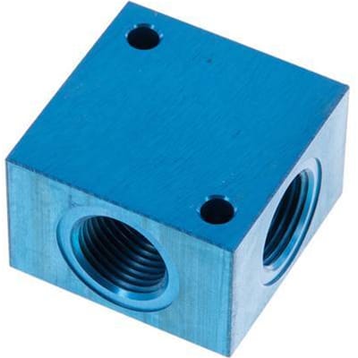 4-weg luchtverdeler G1/2'' Aluminium 16 bar (224.8 psi)