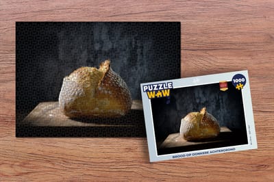 Puzzel Brood op donkere achtergrond - Legpuzzel - Puzzel 1000 stukjes volwassenen
