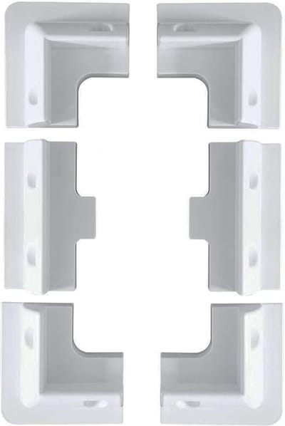 6-delige set witte montagebeugels voor zonnepanelen - Hoeksteunen voor campers, caravans en boten