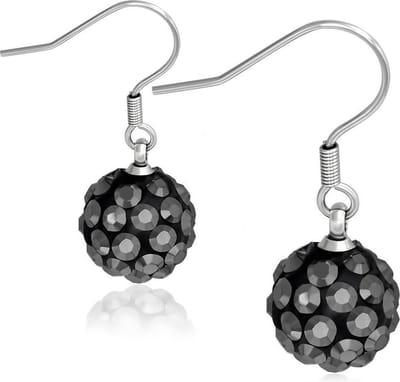 Montebello Oorbellen Corry Grey - 316L Staal - Shamballa - ∅10mm - 28mm