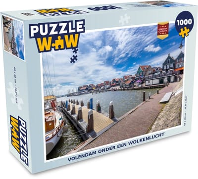 Puzzel Volendam onder een wolkenlucht - Legpuzzel - Puzzel 1000 stukjes volwassenen