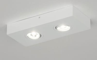 Lumidora Opbouwspot 73304 - PURE - 2 Lichts - Ingebouwd LED - 6.0 Watt - 600 Lumen - 2700 Kelvin - Wit - Metaal - Badkamerlamp