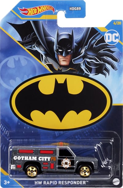 Hot Wheels HLK54, Voertuig, the Batman, 3 jaar, Metaal, Kunststof, Meerkleurig