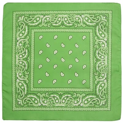 Fako Fashion - Bandana - Hoofddoek - Mondbescherming - Zakdoek - Paisley - Lichtgroen - 3 Stuks