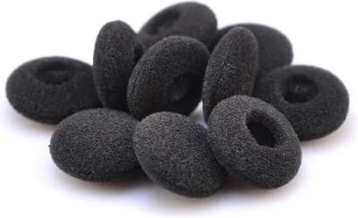 Ibley Zachte foam oortips 15mm - 10 stuks / 5 paar - universeel geschikt - Spons oordop kussens - voor oortjes - Zwart