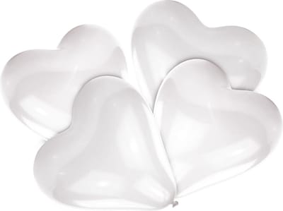 Amscan Ballonnen Hart 30 Cm Wit 5 Stuks