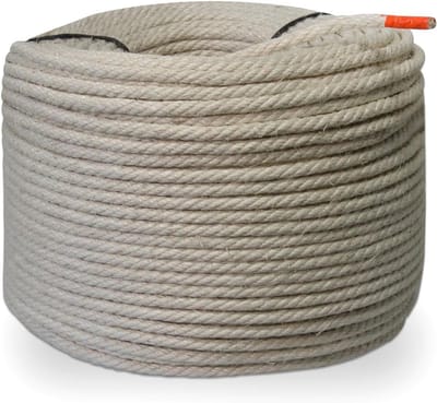 Sisal touw - Krabpaal touw - Kattenkrabmeubels maken - Natuurlijke vezels - Ø 14 mm 30 meter - Natuurlijk