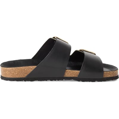 Tamaris leren muiltje 1-27543-42 090 damesschoenen M2753342 Zwart/Luipaard