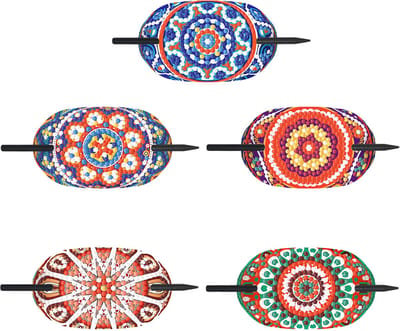 Haarspelden - 04 - Mandala - set van 5 - diamond painting - compleet pakket - Diamond painting by Wietske