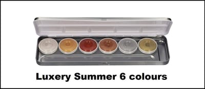 Superstar Luxery Summer Festival Aqua Face- and Bodypaint palette 6 kleuren - Schmink pallet