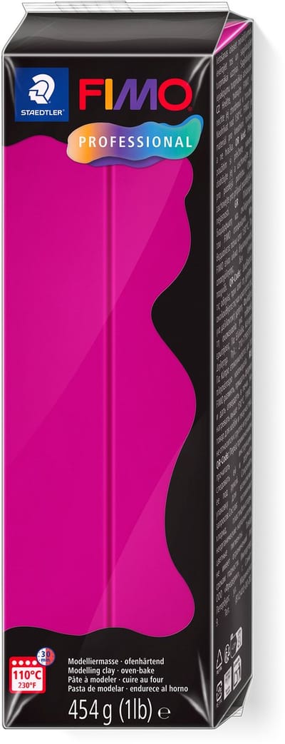 FIMO professional boetseerklei 454 g primair magenta