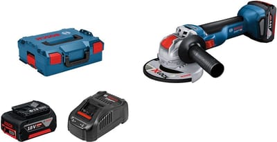 Bosch Professional GWX 18V-10 Accu Haakse Slijper 18V 5.0Ah (2x) in L-Boxx - 06017B0102