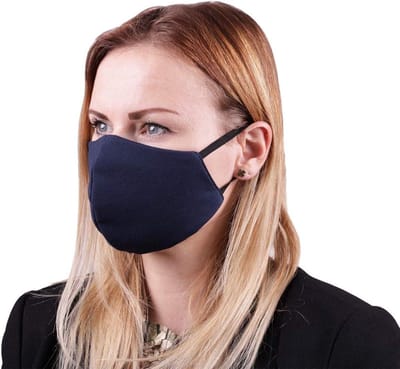 Ademende Mondbescherming - Gezichtsmasker Stof - Dagelijks Gebruik - Drielaags Katoen - Wasbaar - Zwart