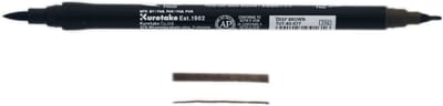 ZIG Art & Graphic Twin Tip brush marker - Deep Brown