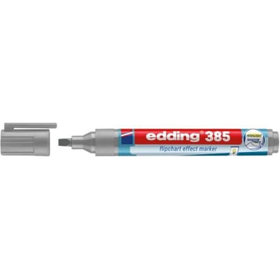 edding 385 markeerstift met flexibele punt zilvergrijs - 1 stuk - navulbaar - highlighter voor flipcharts en normaal papier