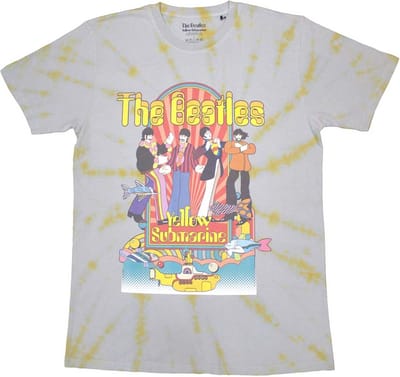 The Beatles - Yellow Submarine Band & Fish Heren T-shirt - S - Grijs