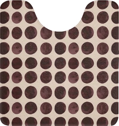 WC mat met uitsparing 55x60 cm - Antislip - Stippen - Patroon - Bruin - Toiletmat met uitsnijding - Vloermat - Douchemat - Toilet tapijt - Toiletmatten