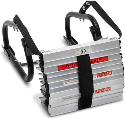 Vluchtladder - Noodladder Brandtrap - Veilige Ontsnapping - Geen Gereedschap Nodig - 16 Meter - Aluminium