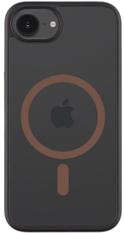 Tactical iPhone 16e/iPhone 17e MagForce Hyperstealth 2.0 Cover – Hoesje met Losse Klikbare Knoppen – Black/Mocha Mousse