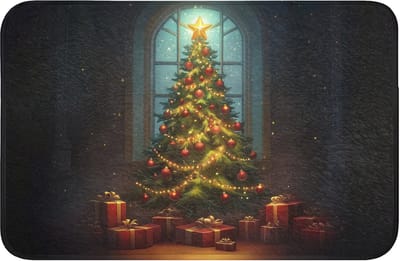 Badmat 60x40 cm - Antislip - Kerstboom - Cadeau - Kerst - Winter - Badmatten voor badkamer - Badkamermat - Douchemat - Badkamer mat