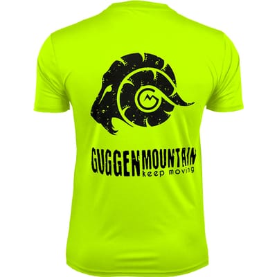 Heren Fitness Functioneel T-shirt met Logo Sport Outdoor Geel