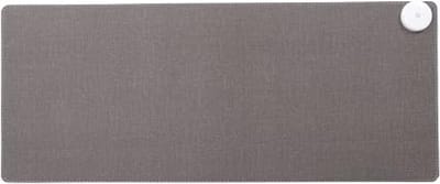 Quvo® Verwarmde Muismat - Verwarmde Bureau Onderlegger - Bureau Verwarming Voor Koude Handen - Warmtemat Met 3 Warmte Instellingen - Infrarood Bureau Verwarmer - Verwarmingsmat – Muismat XXL - Grijs - 80cm x 33cm x 1cm