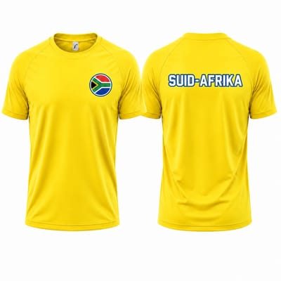 Landenteams Zuid-Afrika - WK 2026 - Voetbal Shirt - Maat S - Voetbaltenue - Voetbal Spullen - Dry Fit - Ademend - Mesh - Raglan Mouwen