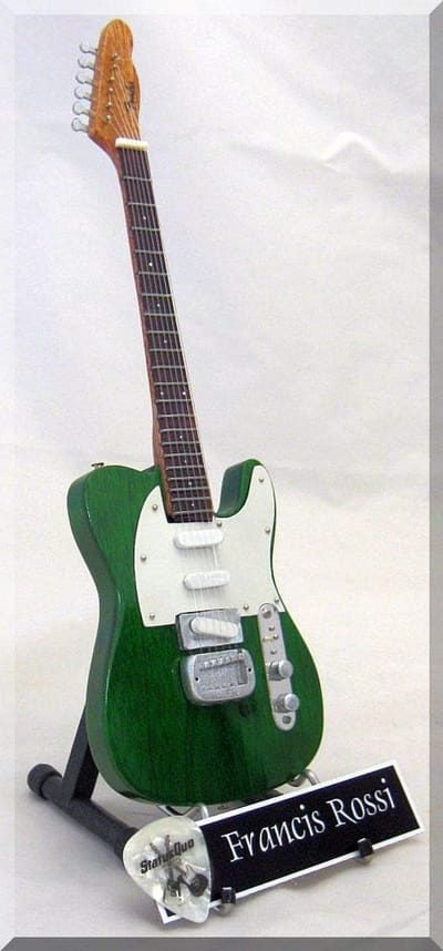 Miniatuur Gitaar Replica - Decoratief Muziekstuk - Verzamelaars Display - Handgemaakt Hout - 25 cm Lengte