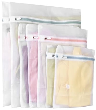 7 stuks wasnetten voor wasmachine - 3 maten waszakken met ritssluiting - beschermt kleding tegen vervorming en vouwen - voor truien, overhemden, ondergoed, kousen