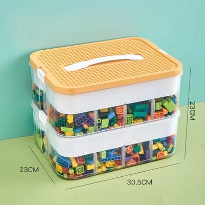 Stapelbare Opbergdoos voor Bouwstenen Transparant Stofdicht Vochtdicht Plastic Opbergdozen Lego DIY Educatief Speelgoed