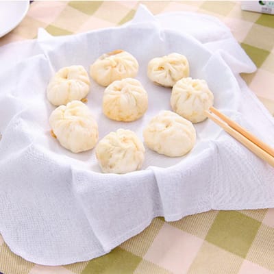 6 stuks Keuken Katoen Stomerdoek Gestoomde Broodjes Dumplings Stomerdoek Kookbenodigdheden beige