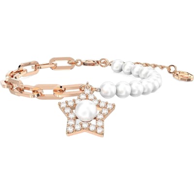 Swarovski Stella Wish Star Betekenis Parel Armband Dames Armband Roségoud 5645461 Box (Random Color) white