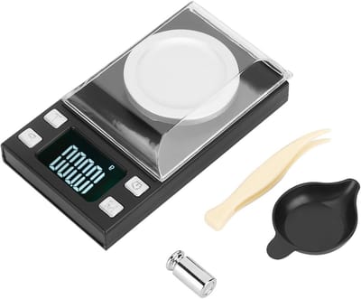 Precisieweegschaal voor Sieraden en Pillen - Draagbare Mini LCD Digitale Weegschaal met LED Display tot 100g en Nauwkeurigheid van 0.001g