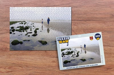 Puzzel Meisjes op het strand van Vlieland - Legpuzzel - Puzzel 500 stukjes