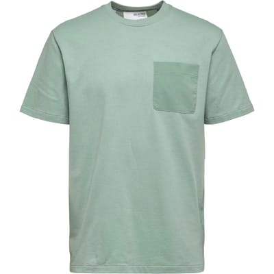 Selected Homme Slhrelaxarvid Ss O-neck Polo's & T-shirts - Groen