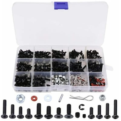 WiseGoods 500 Stuks Universele RC Schroevenset - Geschikt Voor Schaal 1/8 1/10 1/12 1/16 RC Auto - Reparatie Tools - Schroeven