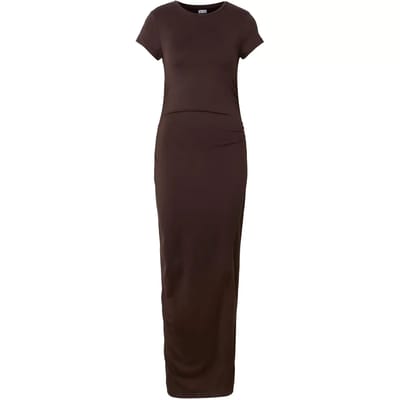 Urban Classics - Stretch Jersey Maxi lange jurk - XS - Bruin